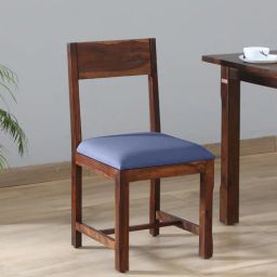 woodsworth from pepperfry Halen Sheesham Wood Blue Cushioned Dining Chairs in Provincial Teak Finish (Set of 2)-picture-37