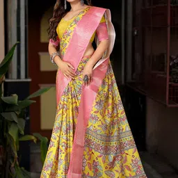 J 6 DESIGNER Floral Printed Saree-image-7