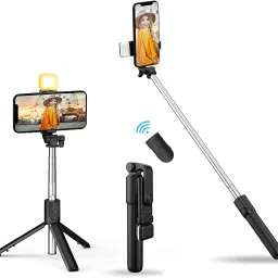 Wanzhow Best Bluetooth Tripod Stand with Remote 3-in-1 Multifunctional Selfiestick Monopod, Tripod, Tripod Kit-15