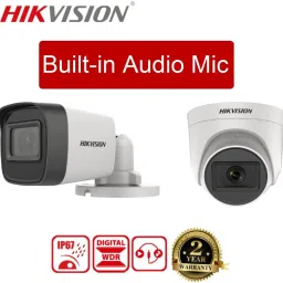 Clocite HIKVISION 5MP 2 Bullet Cameras (Audio Recording) + 4CH 3K/5MP DVR Kit Security Camera image 2