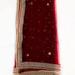 Net Embroidered Maroon Women Dupatta-image-42