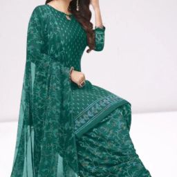 Unstitched Crepe Salwar Suit Material Printed-image-73