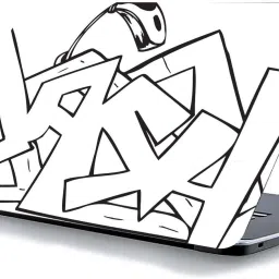 qth LINE ART LAP-0865 VINYL Reusable Laptop Skin Compatible for 15.6 inch-image-69