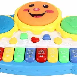 Drum keyboard with flashing light and sound piano with music toy for kids.-12