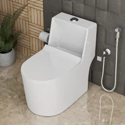 Rimless Syphonic 5D Western Floor Mounted Commode Lino(S-Trap Outlet Is From Floor) 9 inch Western Commode-28