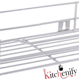 Wall Shelve Kitchen Rack Multipurpose Utensil Holder Stainless Steel Wall Shelf-image-89