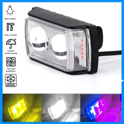 Spotlights Mini Projector Fog Light Front Driving Lamp with Three Line Switch Fog Lamp Motorbike, Car, Truck, Van LED (12 V, 36 W)-image-51