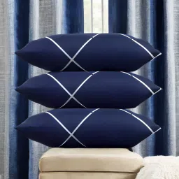 LUXURY Polyester Fibre Solid Sleeping Pillow Pack of 3-44