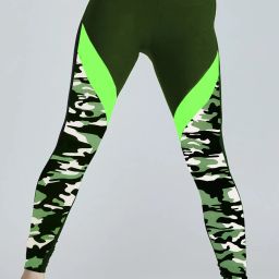 Color Block Women Dark Green Tights-image-33