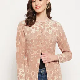Zigo Round Neck Printed Wool Sweater-image-28