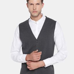 Blackberrys Men Grey Sweater Vest-image-35