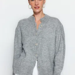 Trendyol Cable Knit Acrylic Cardigan-image-58