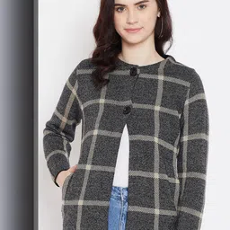 Zigo Women Checked Acrylic Cardigan-picture-20