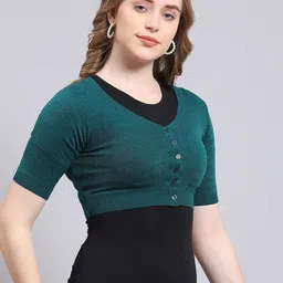 Monte Carlo V-Neck Crop Front Open Sweater image 4