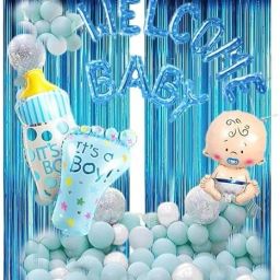 Baby Boy Welcome Decoration Kit For Home 44Pcs-image-74
