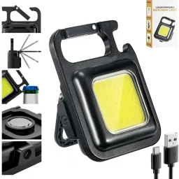 Keychain LED Light Magnetic COB Light_for Fishing Outdoors & Camping 5 hrs cob 5 hrs Bulb Emergency Light-23