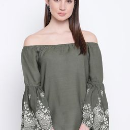 Mayra Floral Embroidered Off-Shoulder Bardot Top-image-58