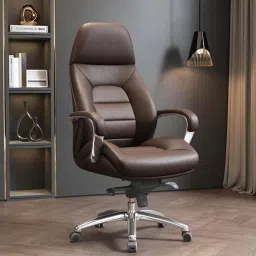 ™ BOSS High Back Italian Leatherette Office Chair | 5 Star Strong Aluminum Base Leatherette Office Executive Chair-image-45