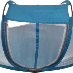 a one Polyester Kids Washable For 0 To 3 Year Baby Size109cm x 53cm x 48cm Popup White Net Mosquito Net image 2