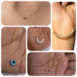 Shimmering beautiful multiple 5 pack combo for women and girls Diamond Gold-plated Plated Alloy Necklace-image-21