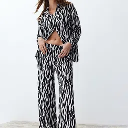 Trendyol Printed Long Sleeves Shirt With Trousers-picture-22