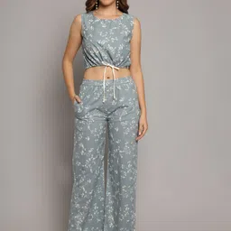 DECKEDUP Cotton Floral Printed Top & Palazzo Co-Ords-picture-18