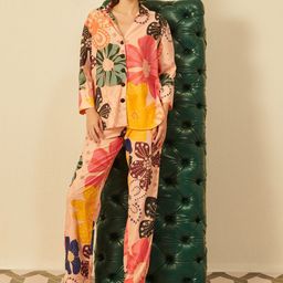 DUSK ATTIRE Printed Shirt & Mid-Rise Trouser-53