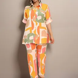 BAESD Geometric Printed Shirt With Palazzos-picture-5