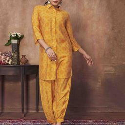 Chandbaali Floral Print Sequined Kurta with Salwar-image-72
