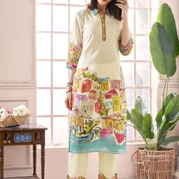 Anouk Printed Shirt-Collar Tunic With Trouser Co-Ords-picture-56