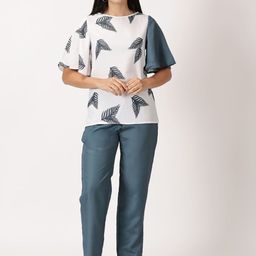 RAVINIK Printed Top With Trousers Co-ords-picture-13