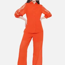 KALINI Lace Details Shirt With Trouser Co-Ords-48