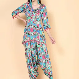 Envy Me by FASHOR Women Printed V-neck Top & Trousers  Co-Ords-picture-39