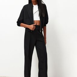 Trendyol Mandarin Collar Long Sleeves Coat & Trousers-picture-42