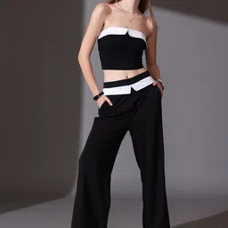 STREET 9 Off Shoulder Top With Flared Trousers Co-Ords-image-38