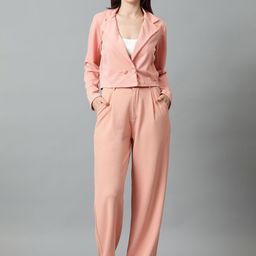 KOTTY Basics Notched Lapel Collar Coat With Trousers-image-45