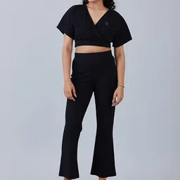 Muvazo Crop Top With Trousers Co-Ords-picture-19