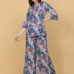 Laado - Pamper Yourself Printed Top & Palazzo Co-Ords-picture-27