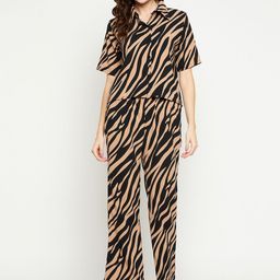Fashfun Printed Shirt & Mid-Rise Trouser-24
