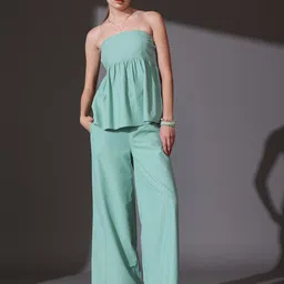 STREET 9 Off Shoulder Top With Flared Trousers Co-Ords-image-39