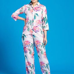 OCTICS Floral Printed Shirt With Trouser-image-75