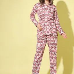 SEPHANI Ethnic Motifs Printed Pure Cotton Shirts With Co-Ords-16