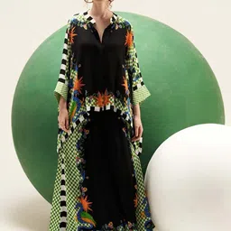 VERB BY PALLAVI SINGHEE Printed  Shirt With Skirt Co-Ords-image-24