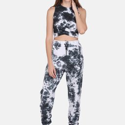 Aesthetic Bodies Women Black & White Dyed Pure Cotton Co-Ords-image-13