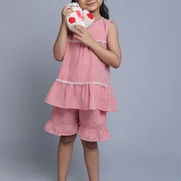 BAESD Girls Checked Pure Cotton Night suit-picture-28