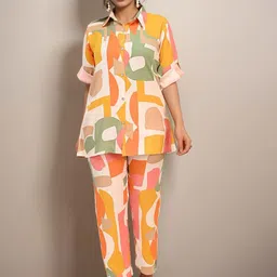 BAESD Geometric Printed Shirt With Palazzos-picture-4