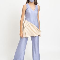 Neora Colourblocked Sleeveless Tunic With Palazzos Co-Ords-17