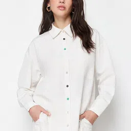 Trendyol Shirt Collar Top With Trousers Co-Ords-image-93