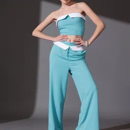 STREET 9 Off Shoulder Top With Flared Trousers Co-Ords-image-81