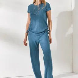 Olalook Self Design Round Neck Top With Trouser-picture-26